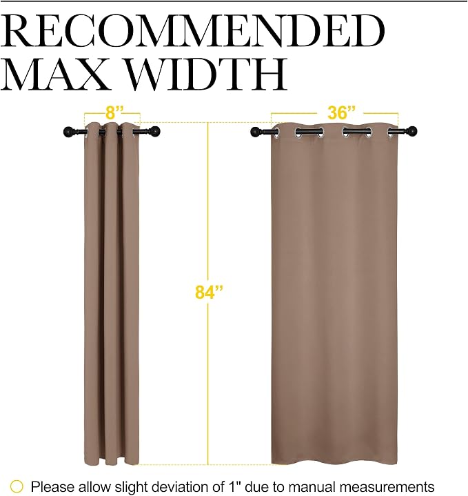 NICETOWN Window Treatment Thermal Insulated Solid Grommet Blackout - Image 6