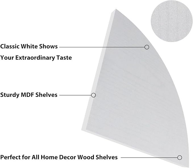 HORLIMER Floating Corner Shelf Wall Mount, Living Room - Image 4