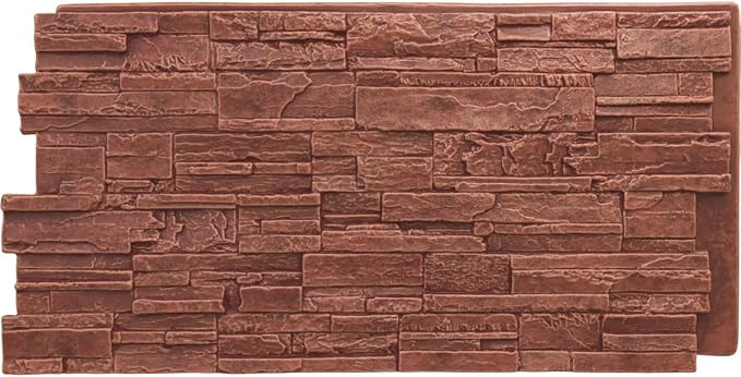 EverStone Cascade Faux Stone Panel, 48 5/8"W x 24 3/4"H x 1 1/4"D, Sun Valley by EkenaMillwork