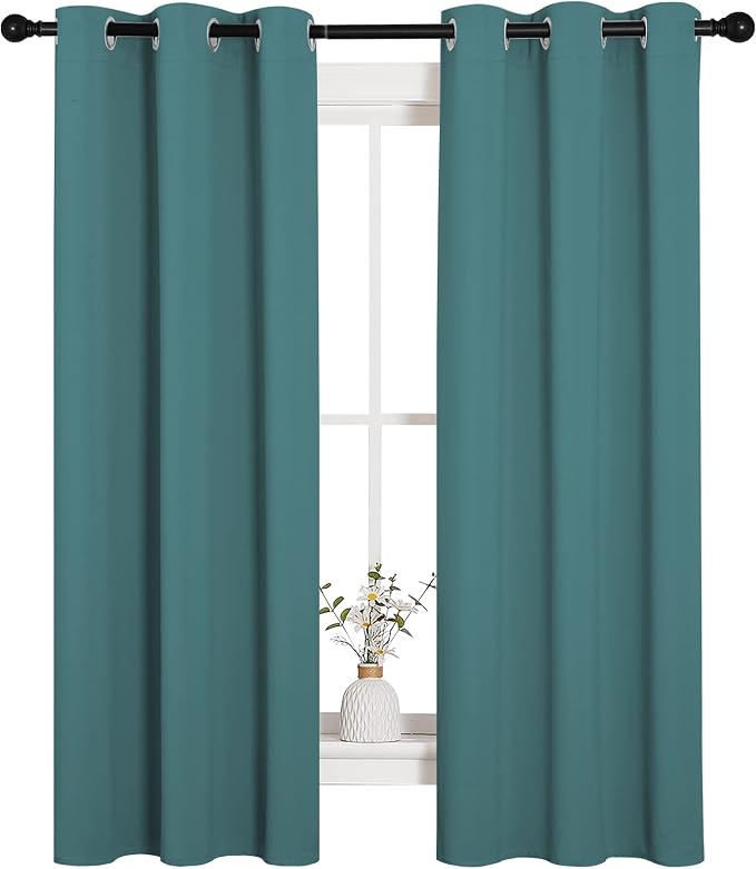 NICETOWN Kitchen Curtain Panels Blackout Draperies, Thermal Insulated Solid - Image 2