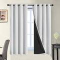 Yakamok 100% Blackout Curtains 63 Inches Long, 2 Thick Layers Heat and Full by Yakamok