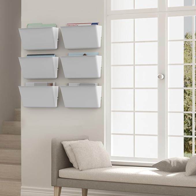 Gawerk Clear Acrylic Single Pocket, Plastic Hanging Wall Mount File Holder - Image 6