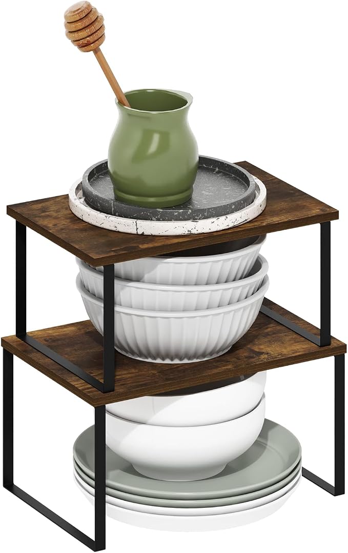 Furinno RAVEL Kitchen Countertop Organizer Set of 2, Counter Shelves, Kitchen by Furinno-FitsYourSpaceFitsYourBudget