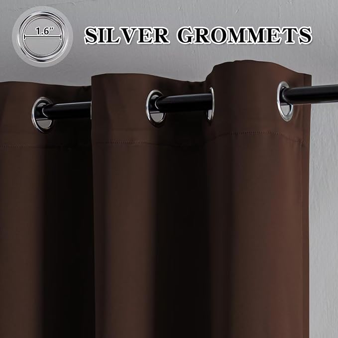 IGEMAEVE Blackout Sliding Door Curtains 108 Inch Length, Extra Wide Room - Image 2