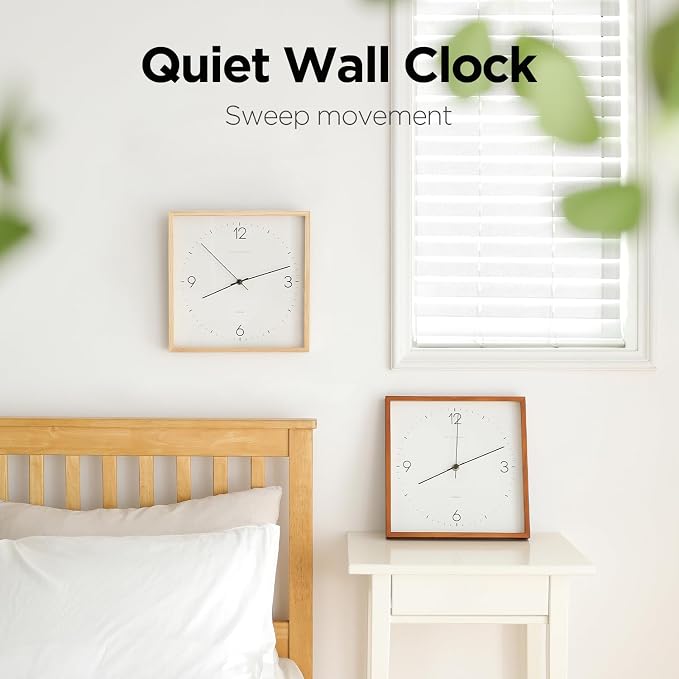 mooas Wooden Frame Flatwood Wall Clock - Image 3