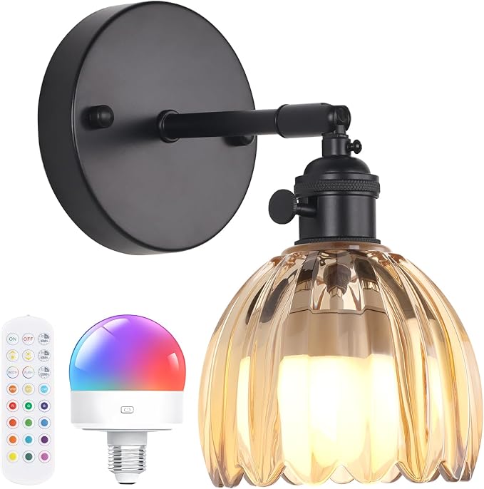 Shenmoyl Vintage Battery Operated Wall Sconce by Shenmoyl