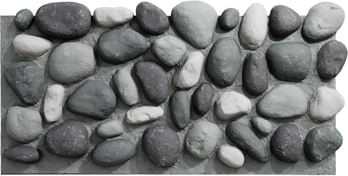 EverStone River Rock Faux Rock Panel, Azure Stone Color by EkenaMillwork
