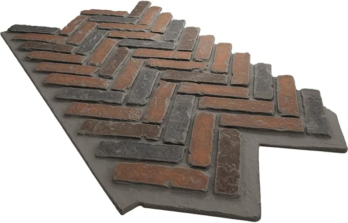 EverStone Herringbone Faux Brick Panel, 46 1/2"W x 25 1/4"H x 1"D, Clay Creek - Image 6