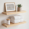 Homeforia 18 inch Natural Floating Shelf, High End Solid Real Wood 18inch Small by Homeforia