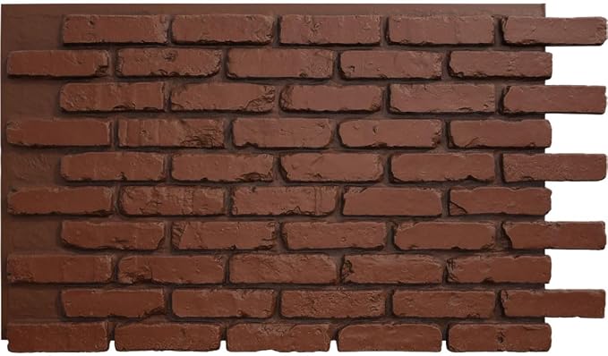 EverStone Aged Brick Faux Brick Panel, 46 7/8"W x 27"H x 1 1/4"D by EkenaMillwork