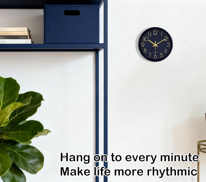 Silent Wall Clocks Battery Operated 8 Inch, Analog Wall Clock - Image 2