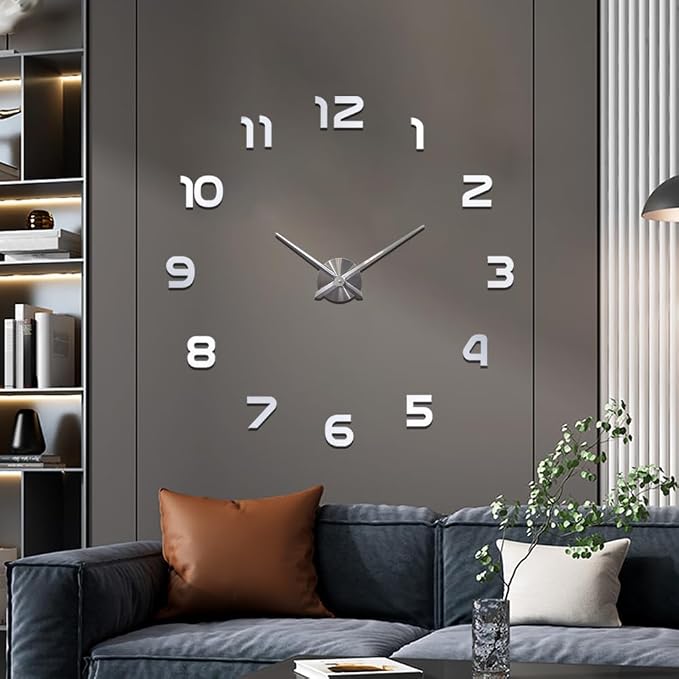 Extra Large Digital Wall Clock Decorative Battery Operated, Minimalist - Image 2