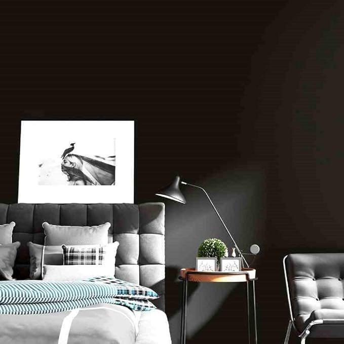practicalWs 15.7" x 236.2" Black Wallpaper Self Adhesive and Removable Peel and - Image 6