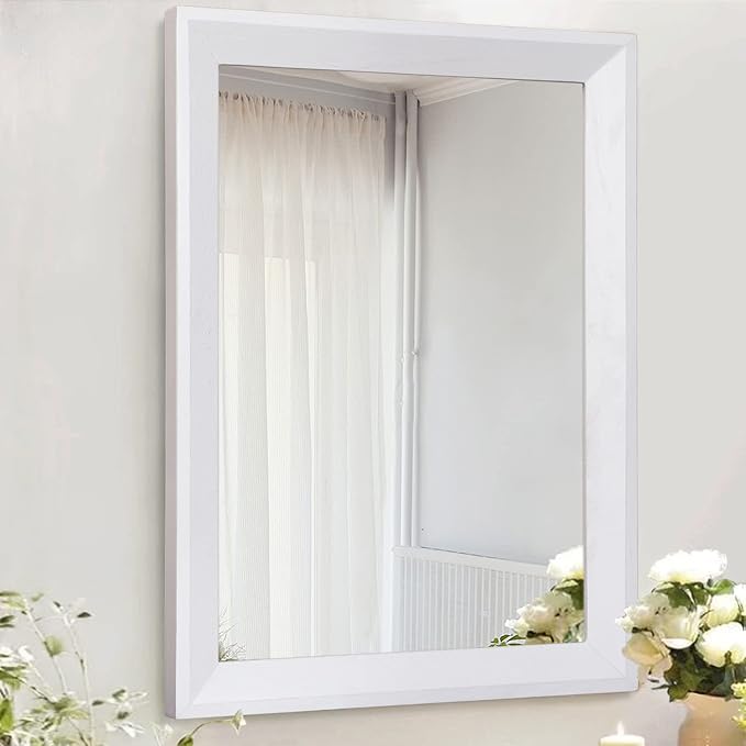 AAZZKANG Rectangular Wall Mirror Decorative Wood Framed Mirrors Large 20"x16" by AAZZKANG