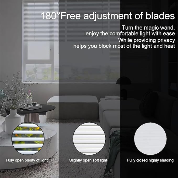 YIIBAII Mini Blinds Suitable for 40" W x 64" H Windows 1" Aluminum Horizontal - Image 2