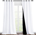 NICETOWN White 100% Blackout Curtains by NICETOWN