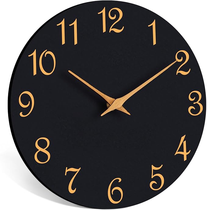 Roymnie Wall Clock, 10 Inch Modern Wall Clocks Battery Operated, Silent Non by Unknown