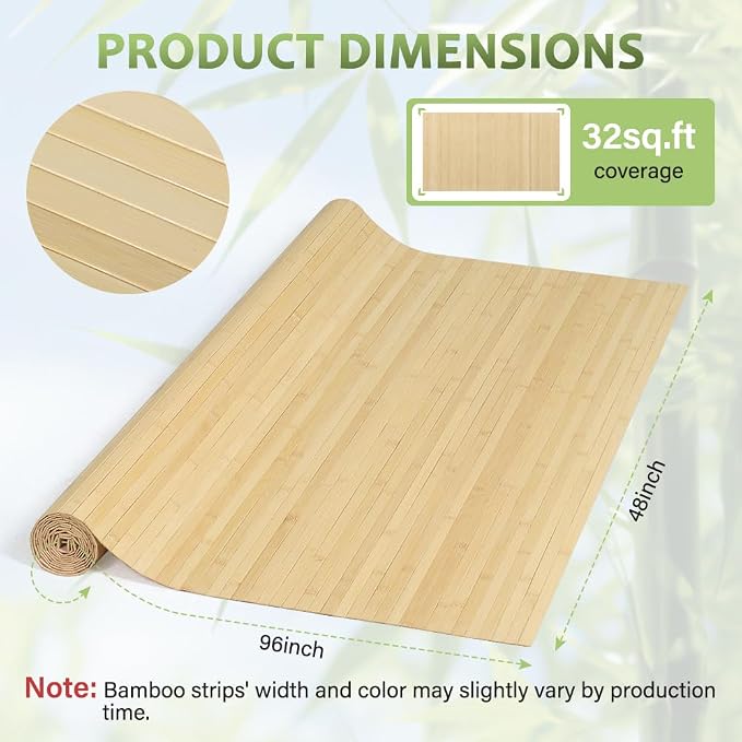 LUCKUP Bamboo Wall Panel for Interior Wall Decor, Kitchen & Office - Image 2