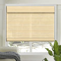 Letau No Drill No Tools Cordless Wood Window Shades Blinds, Bamboo Light by LETAU