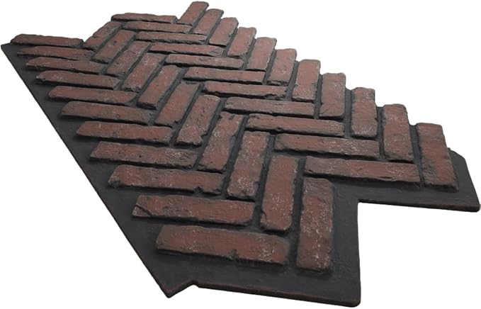 EverStone Herringbone Faux Brick Panel, 46 1/2"W x 25 1/4"H x 1"D, Cinder Color - Image 6