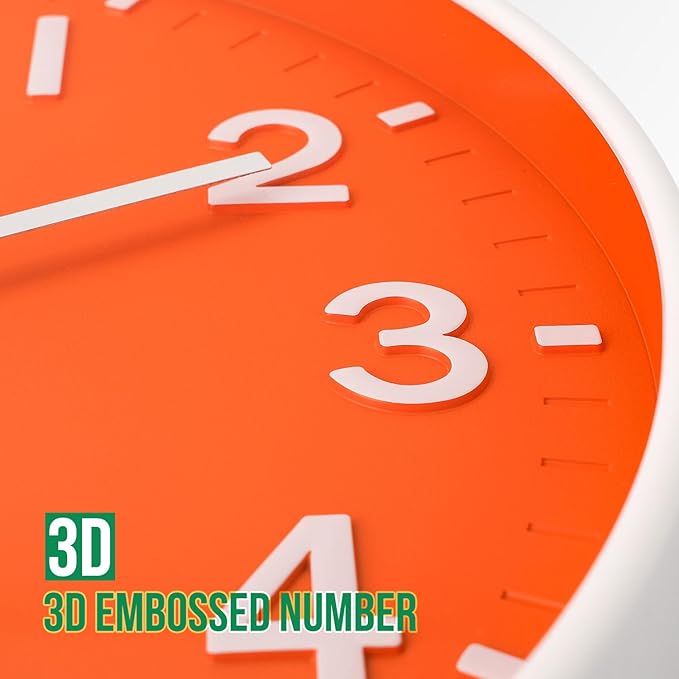 Wall Clock Modern Simple Quartz Decorative Clock Non-Ticking Silent Battery - Image 6
