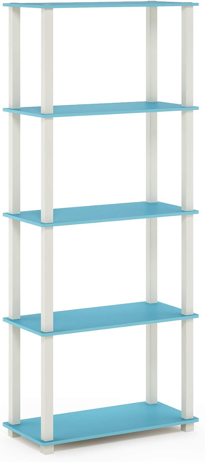 Furinno TURN-S-TUBE Book Shelf, 5-Tier Toolless Storage Shelves - Image 4