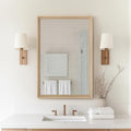 Oak Wood Effect Framed Wall Mirror, 20x30 Rectangle Mirror, Anti-desilvering by Ultrue