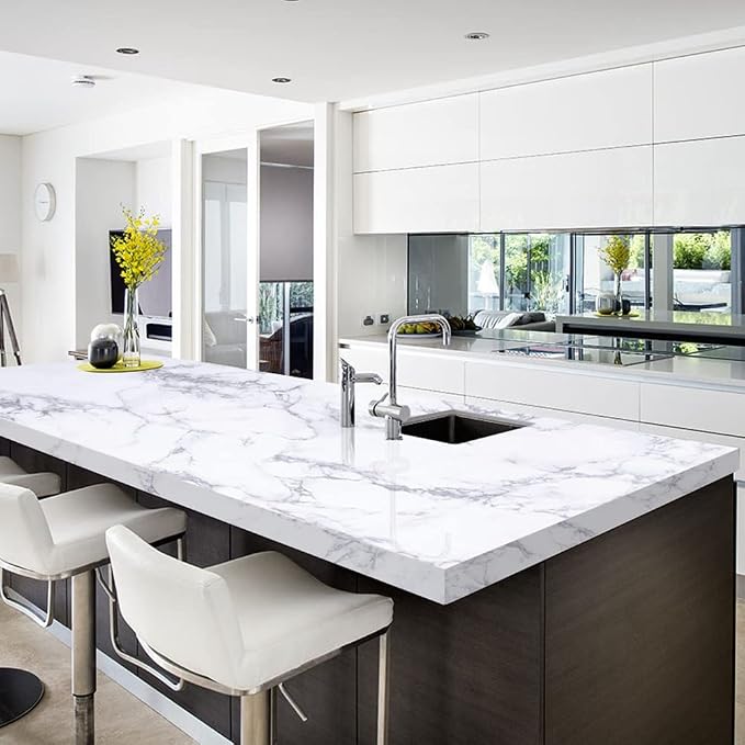 Arthome White Marble Contact Paper - Image 3