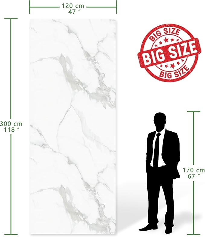 Marble Peel and Stick Waterproof Wall Paneling, Covers 38.75 Sq. Ft. - Image 2