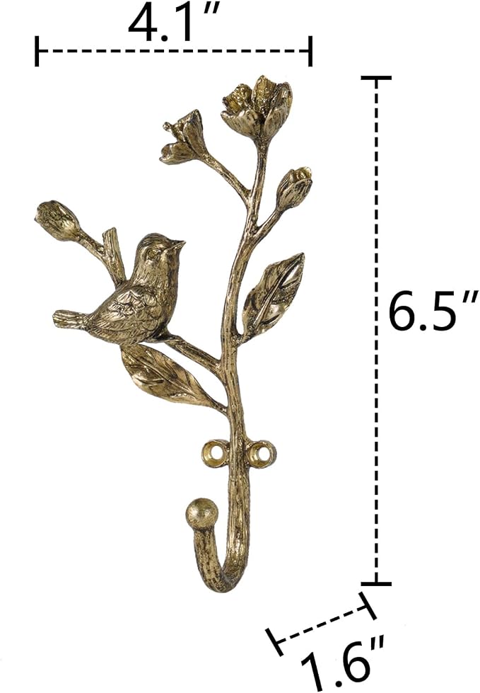 SOFFEE DESIGN 2pcs Metal Dark Gold Coat Hooks - Image 5