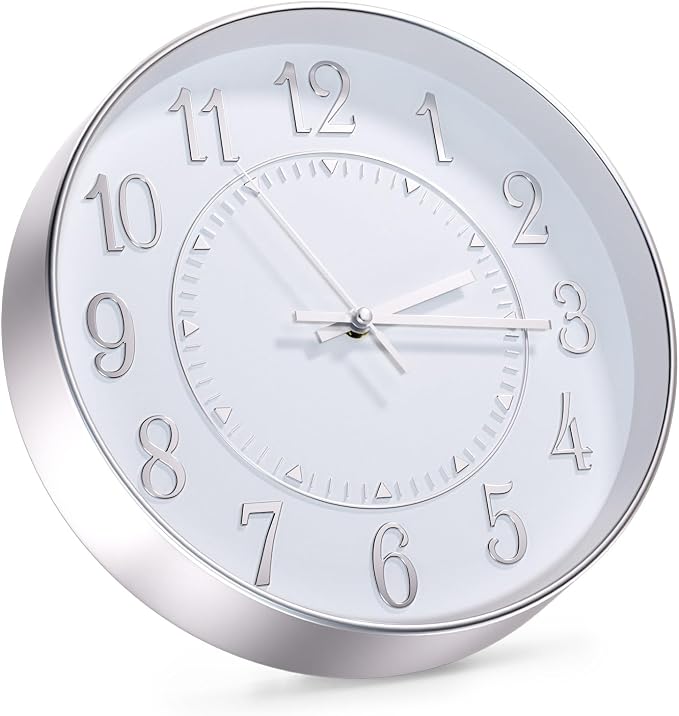 Wall Clock Modern Non-Ticking Battery Operated Silent Wall Clocks Simple Style - Image 2