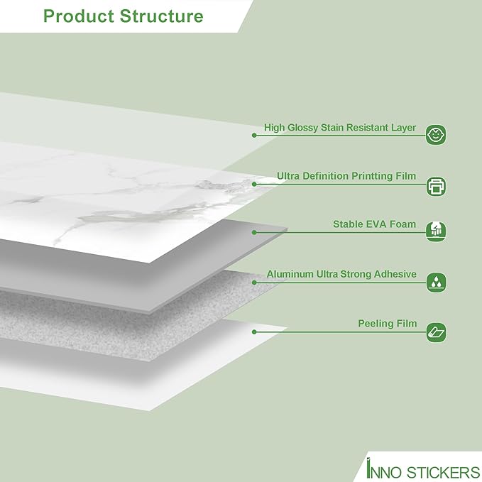 Marble Peel and Stick Waterproof Wall Paneling, Covers 38.75 Sq. Ft. - Image 3
