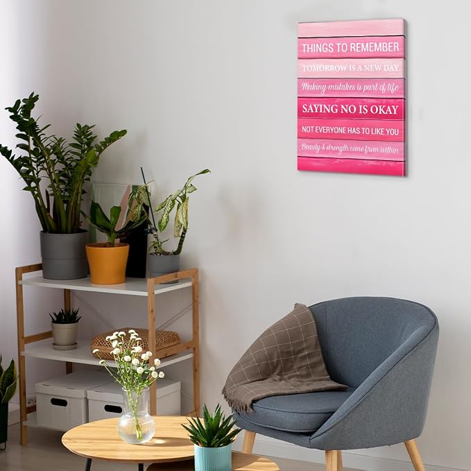 Inspirational Pink Wall Art Decor, Preppy Motivational Room Sign - Image 5