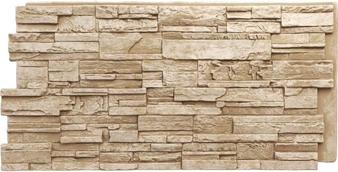Ekena Millwork 48 5/8"W x 24 3/4"H x 1 1/4"D Cascade Stacked Stone, StoneWall by EkenaMillwork