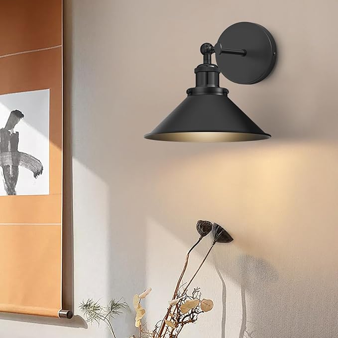 Battery Operated Wall Sconce Set of 2, Vintage Wireless Wall Sconces - Image 7