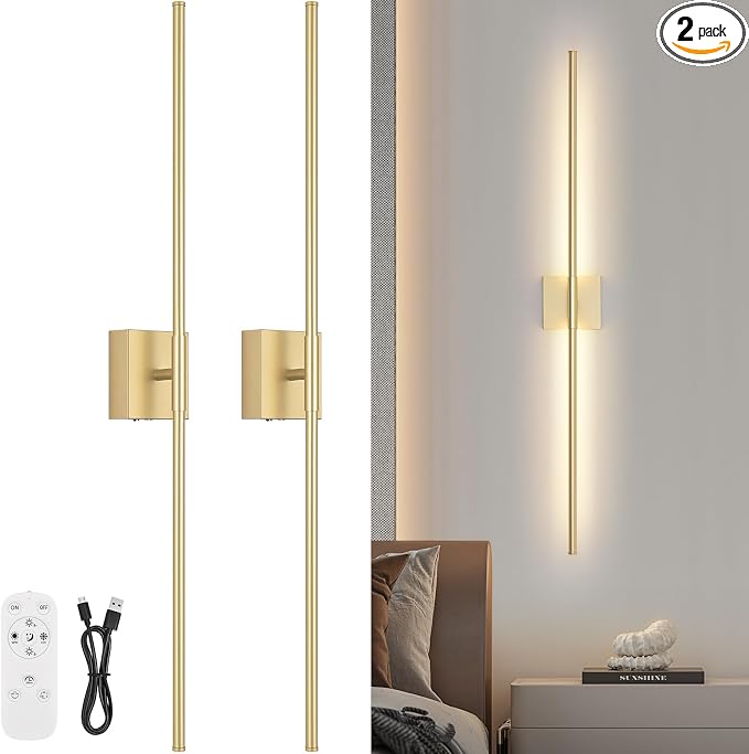 Battery Operated Wall Sconce Set of Two by JZEKVN