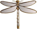Dragonfly Wall Mirror Decor, Butterfly Art Wall Mirrors, Retro Gold Resin by Unknown