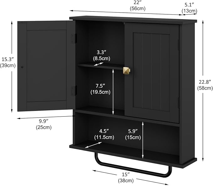RRX Bathroom Cabinet Wall Mounted Medicine Cabinets - Image 3