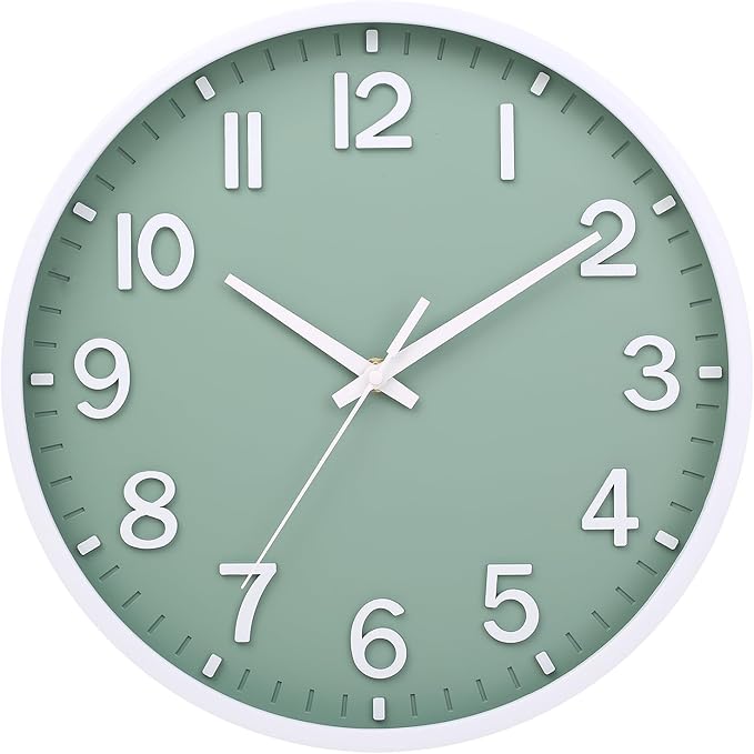 Wall Clocks Battery Operated 8 inch Modern Wall Clock, Silent Non Ticking Wall by Unknown