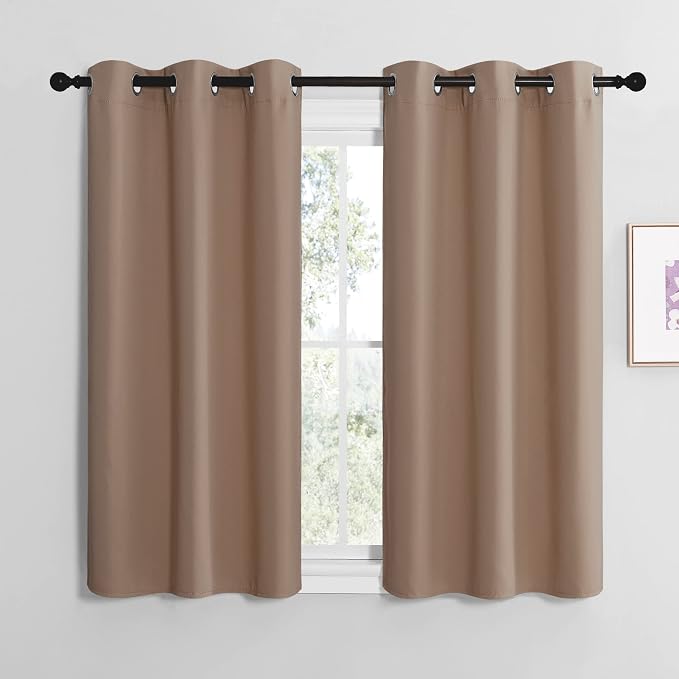 NICETOWN Small Window Kitchen Blackout Curtains, Thermal Insulated Solid by NICETOWN
