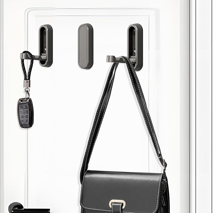2PCS Foldable Wall Hooks, Flip Down Design - Image 8