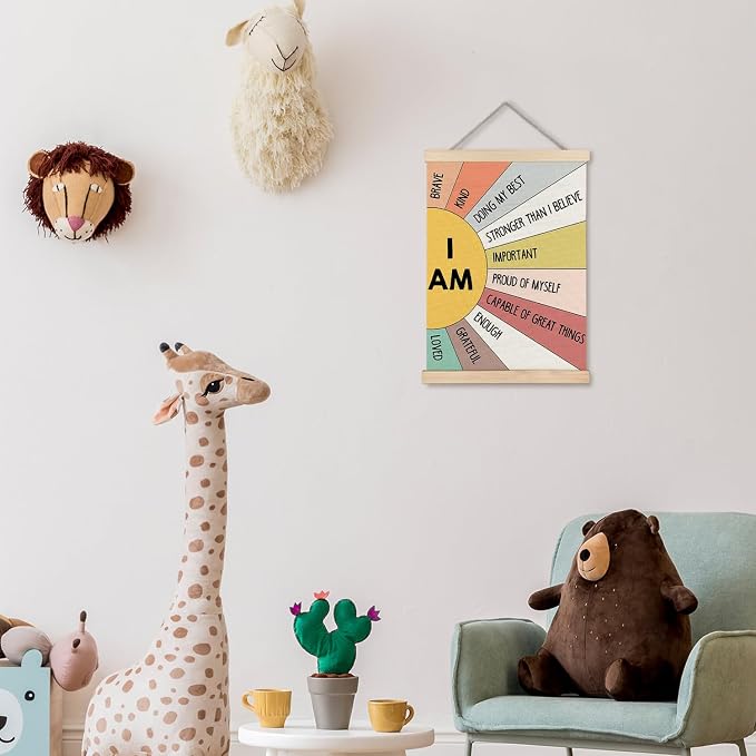 Supwhd Affirmation Wall Decor for Kids Boys Girls, I am Kind I am Brave - Image 4