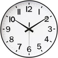 HZDHCLH White Analog Wall Clocks Battery Operated, 12 inch Silent Non Ticking by HZDHCLH