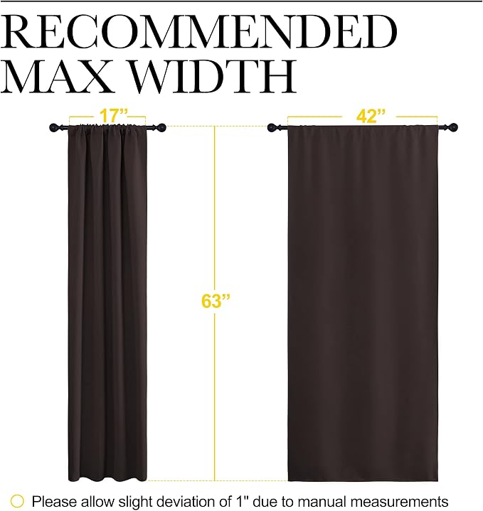 NICETOWN Blackout Curtain Panels 63 inches - Image 8