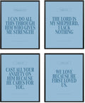 Locomiss Blue Christian Wall Art Decor Posters, Minimalist Jesus Scripture by Unknown