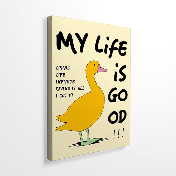DIHSIEG Inspirational Canvas Wall Art funny bathroom wall art Print Poster by DIHSIEG