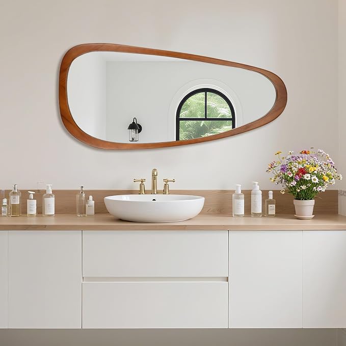 BOMINICA Full Length Irregular Wall Mirror, Decorative Floor Mirror - Image 7