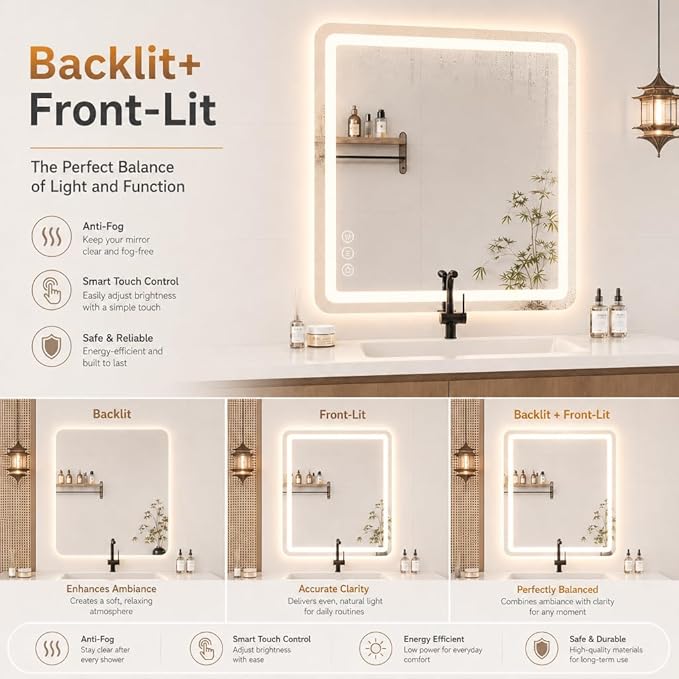 30" x 36" Led Bathroom Mirror - Image 3