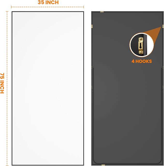 TRAHOME Full Length Mirror, Living Room, Dressing Room - Image 8