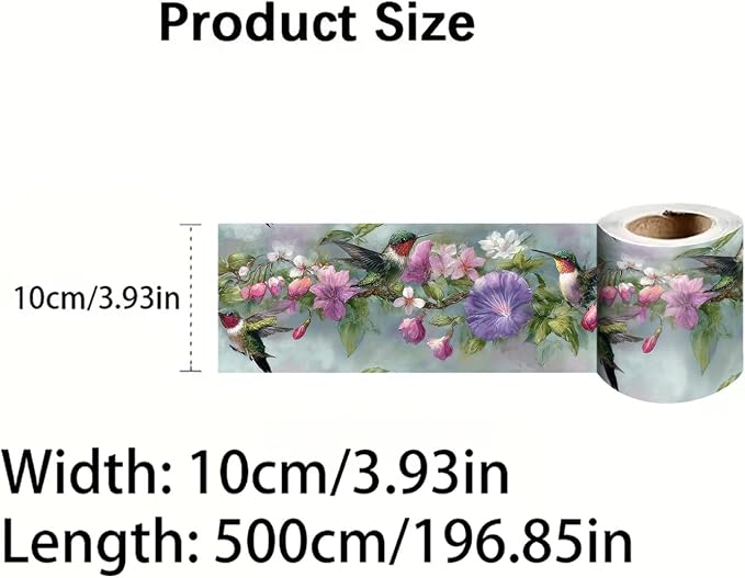 Morning Glory Wallpaper Border 196x4 Inch Removable Wall Border Peel and Stick - Image 9
